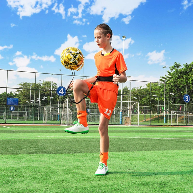 PodiuMax Hands-Free Soccer Kick/Throw Trainer, New Ball Locked Net Design, Adjustable Waist Belt & Cord Suit for All Levels (Fits Ball Size 3, 4, 5) - Image 5